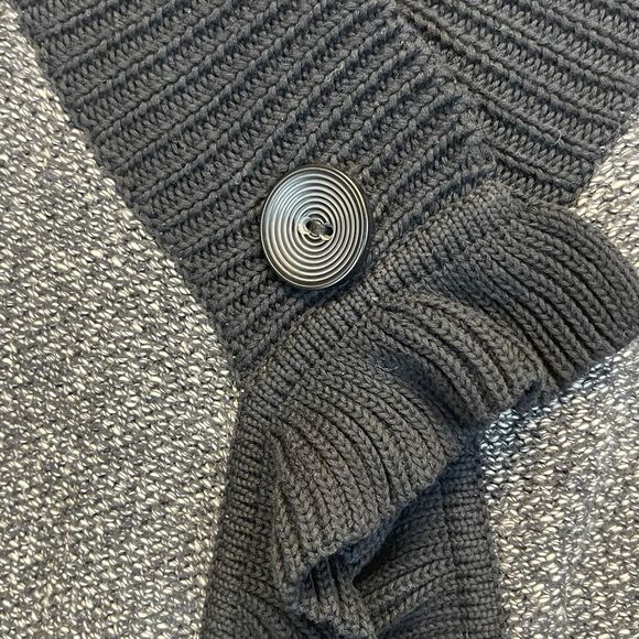 Foxcroft Women's Sweater Vest Size XL Gray Black Cotton Sleeveless Ruffled Trim - Picture 11 of 15